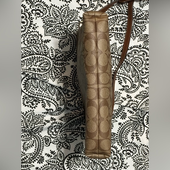 Coach Signature File Crossbody Bag Brown Canvas Leather Trim - Picture 9 of 11